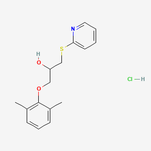 molecular formula C16H20ClNO2S B2880768 1-(2,6-Dimethylphenoxy)-3-(pyridin-2-ylthio)propan-2-ol hydrochloride CAS No. 1331266-04-6