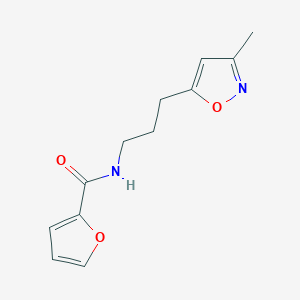 molecular formula C12H14N2O3 B2880770 N-(3-(3-methylisoxazol-5-yl)propyl)furan-2-carboxamide CAS No. 2034333-17-8