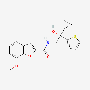 molecular formula C19H19NO4S B2880782 N-(2-cyclopropyl-2-hydroxy-2-(thiophen-2-yl)ethyl)-7-methoxybenzofuran-2-carboxamide CAS No. 1396710-55-6
