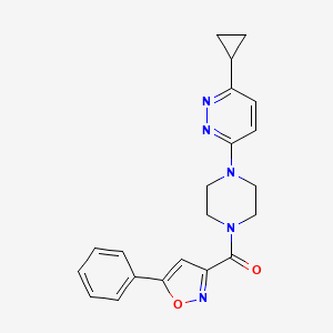 (4-(6-Cyclopropylpyridazin-3-yl)piperazin-1-yl)(5-phenylisoxazol-3-yl)methanone