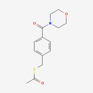 molecular formula C14H17NO3S B2880797 S-4-(morpholine-4-carbonyl)benzyl ethanethioate CAS No. 2108723-04-0