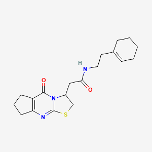 N-(2-(cyclohex-1-en-1-yl)ethyl)-2-(5-oxo-2,3,5,6,7,8-hexahydrocyclopenta[d]thiazolo[3,2-a]pyrimidin-3-yl)acetamide