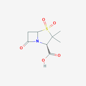 molecular formula C8H11NO5S B288082 (2S)-3,3-dimethyl-4,4,7-trioxo-4lambda6-thia-1-azabicyclo[3.2.0]heptane-2-carboxylic acid 