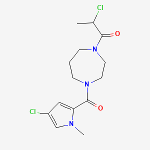 2-chloro-1-[4-(4-chloro-1-methyl-1H-pyrrole-2-carbonyl)-1,4-diazepan-1-yl]propan-1-one