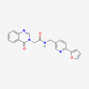 N-((6-(furan-2-yl)pyridin-3-yl)methyl)-2-(4-oxoquinazolin-3(4H)-yl)acetamide