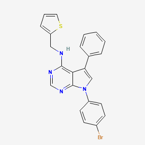 molecular formula C23H17BrN4S B2880836 7-(4-溴苯基)-5-苯基-N-(噻吩-2-基甲基)-7H-吡咯并[2,3-d]嘧啶-4-胺 CAS No. 477231-59-7
