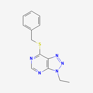 molecular formula C13H13N5S B2880839 7-(benzylthio)-3-ethyl-3H-[1,2,3]triazolo[4,5-d]pyrimidine CAS No. 1058232-07-7