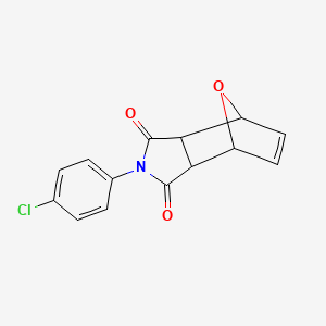 molecular formula C14H10ClNO3 B2880843 4-(4-Chlorophenyl)-10-oxa-4-azatricyclo[5.2.1.0^{2,6}]dec-8-ene-3,5-dione CAS No. 43069-79-0