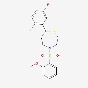 7-(2,5-Difluorophenyl)-4-((2-methoxyphenyl)sulfonyl)-1,4-thiazepane