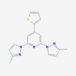 molecular formula C17H15N5S B288085 2,6-bis(3-methyl-1H-pyrazol-1-yl)-4-(2-thienyl)pyridine 