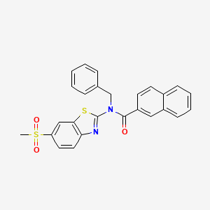 molecular formula C26H20N2O3S2 B2880852 N-benzyl-N-(6-(methylsulfonyl)benzo[d]thiazol-2-yl)-2-naphthamide CAS No. 923391-02-0