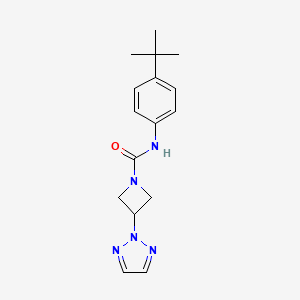 molecular formula C16H21N5O B2880854 N-(4-(tert-butyl)phenyl)-3-(2H-1,2,3-triazol-2-yl)azetidine-1-carboxamide CAS No. 2309599-78-6
