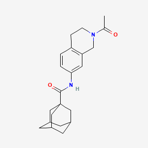 (3r,5r,7r)-N-(2-acetyl-1,2,3,4-tetrahydroisoquinolin-7-yl)adamantane-1-carboxamide