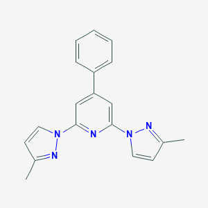 molecular formula C19H17N5 B288086 2,6-bis(3-methyl-1H-pyrazol-1-yl)-4-phenylpyridine 
