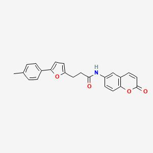 molecular formula C23H19NO4 B2880874 3-[5-(4-methylphenyl)furan-2-yl]-N-(2-oxo-2H-chromen-6-yl)propanamide CAS No. 923226-76-0