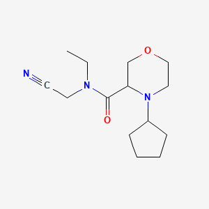 molecular formula C14H23N3O2 B2880881 N-(Cyanomethyl)-4-cyclopentyl-N-ethylmorpholine-3-carboxamide CAS No. 2223726-04-1