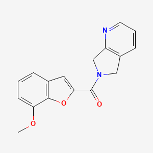 molecular formula C17H14N2O3 B2880886 (7-methoxybenzofuran-2-yl)(5H-pyrrolo[3,4-b]pyridin-6(7H)-yl)methanone CAS No. 2192744-96-8
