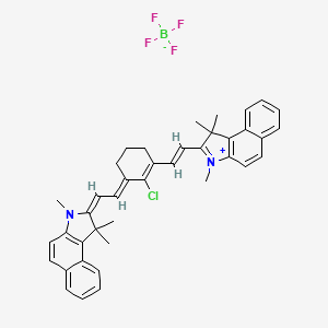 (2E)-2-[(2E)-2-[2-chloro-3-[(E)-2-(1,1,3-trimethylbenzo[e]indol-3-ium-2-yl)ethenyl]cyclohex-2-en-1-ylidene]ethylidene]-1,1,3-trimethylbenzo[e]indole;tetrafluoroborate