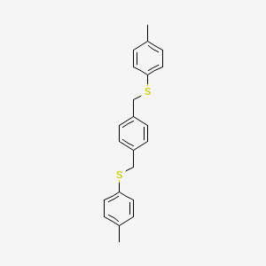 molecular formula C22H22S2 B2880892 1-Methyl-4-[(4-{[(4-methylphenyl)sulfanyl]methyl}benzyl)sulfanyl]benzene CAS No. 53431-62-2
