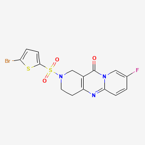 2-((5-bromothiophen-2-yl)sulfonyl)-8-fluoro-3,4-dihydro-1H-dipyrido[1,2-a:4',3'-d]pyrimidin-11(2H)-one