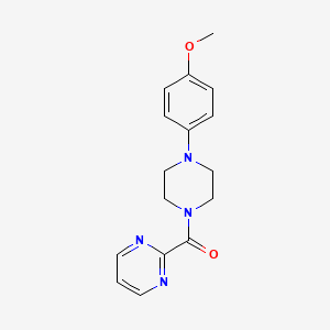 molecular formula C16H18N4O2 B2880894 (4-(4-甲氧基苯基)哌嗪-1-基)(嘧啶-2-基)甲甲酮 CAS No. 1251689-92-5