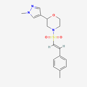 4-[(E)-2-(4-Methylphenyl)ethenyl]sulfonyl-2-(1-methylpyrazol-4-yl)morpholine