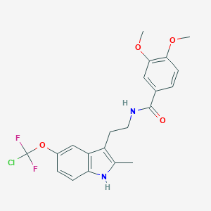molecular formula C21H21ClF2N2O4 B288091 N-(2-{5-[chloro(difluoro)methoxy]-2-methyl-1H-indol-3-yl}ethyl)-3,4-dimethoxybenzamide 