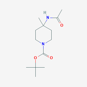 molecular formula C13H24N2O3 B2880912 4-乙酰氨基-4-甲基哌啶-1-甲酸叔丁酯 CAS No. 1673527-45-1
