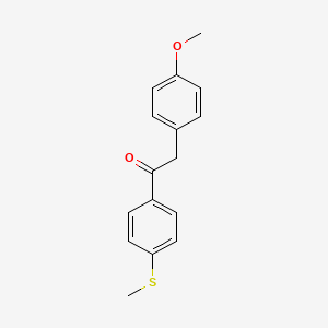 molecular formula C16H16O2S B2880915 2-(4-Methoxyphenyl)-1-(4-(methylthio)phenyl)ethanone CAS No. 33420-82-5
