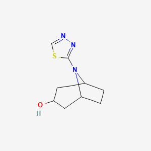 molecular formula C9H13N3OS B2880921 8-(1,3,4-Thiadiazol-2-yl)-8-azabicyclo[3.2.1]octan-3-ol CAS No. 1343918-50-2