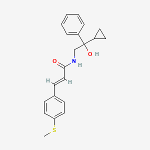 molecular formula C21H23NO2S B2880923 (E)-N-(2-环丙基-2-羟基-2-苯乙基)-3-(4-(甲硫基)苯基)丙烯酰胺 CAS No. 2035021-98-6
