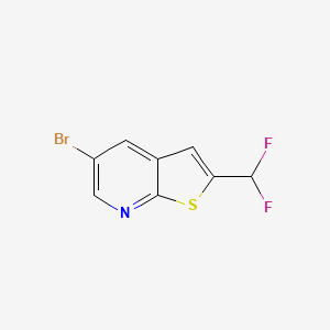 molecular formula C8H4BrF2NS B2880930 5-Bromo-2-(difluoromethyl)thieno[2,3-b]pyridine CAS No. 2248392-71-2