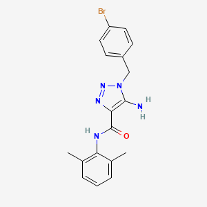 molecular formula C18H18BrN5O B2880931 5-amino-1-(4-bromobenzyl)-N-(2,6-dimethylphenyl)-1H-1,2,3-triazole-4-carboxamide CAS No. 899973-45-6