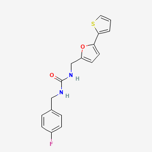 1-(4-Fluorobenzyl)-3-((5-(thiophen-2-yl)furan-2-yl)methyl)urea