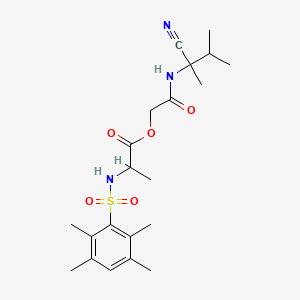 molecular formula C21H31N3O5S B2880939 [(1-Cyano-1,2-dimethylpropyl)carbamoyl]methyl 2-(2,3,5,6-tetramethylbenzenesulfonamido)propanoate CAS No. 1046052-18-9