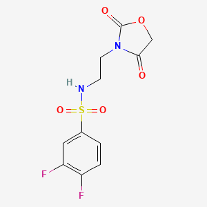 N-(2-(2,4-dioxooxazolidin-3-yl)ethyl)-3,4-difluorobenzenesulfonamide