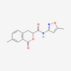 molecular formula C15H14N2O4 B2880954 7-methyl-N-(5-methylisoxazol-3-yl)-1-oxoisochroman-3-carboxamide CAS No. 853890-28-5