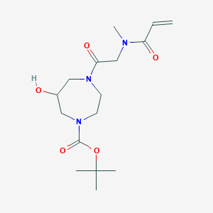 Tert-butyl 6-hydroxy-4-[2-[methyl(prop-2-enoyl)amino]acetyl]-1,4-diazepane-1-carboxylate
