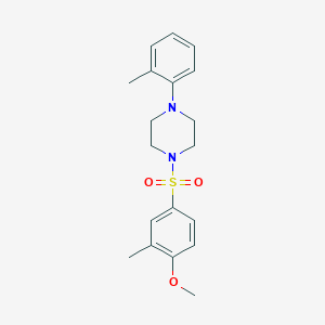 molecular formula C19H24N2O3S B288096 1-[(4-Methoxy-3-methylphenyl)sulfonyl]-4-(2-methylphenyl)piperazine 