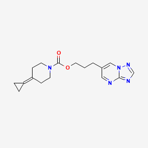 3-([1,2,4]Triazolo[1,5-a]pyrimidin-6-yl)propyl 4-cyclopropylidenepiperidine-1-carboxylate