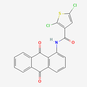 molecular formula C19H9Cl2NO3S B2880964 2,5-dichloro-N-(9,10-dioxo-9,10-dihydroanthracen-1-yl)thiophene-3-carboxamide CAS No. 476643-27-3