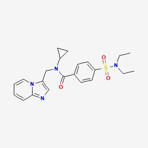 molecular formula C22H26N4O3S B2880965 N-cyclopropyl-4-(N,N-diethylsulfamoyl)-N-(imidazo[1,2-a]pyridin-3-ylmethyl)benzamide CAS No. 1797546-60-1