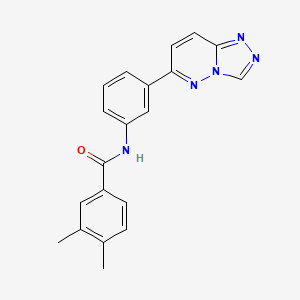 3,4-dimethyl-N-[3-([1,2,4]triazolo[4,3-b]pyridazin-6-yl)phenyl]benzamide
