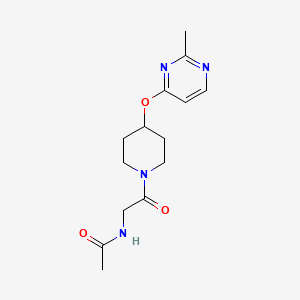 N-(2-(4-((2-methylpyrimidin-4-yl)oxy)piperidin-1-yl)-2-oxoethyl)acetamide