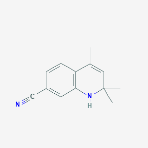 molecular formula C13H14N2 B2880979 2,2,4-Trimethyl-1H-quinoline-7-carbonitrile CAS No. 1260878-51-0