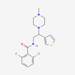 2-chloro-6-fluoro-N-(2-(4-methylpiperazin-1-yl)-2-(thiophen-3-yl)ethyl)benzamide