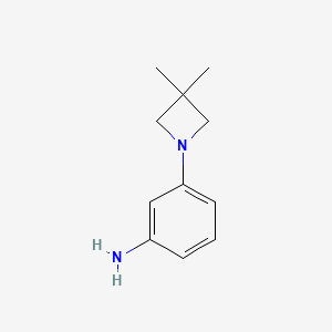 molecular formula C11H16N2 B2880985 3-(3,3-二甲基氮杂环丁-1-基)苯胺 CAS No. 1515157-52-4