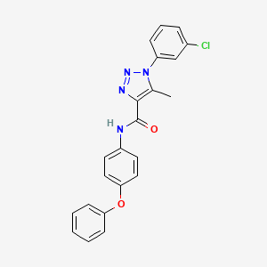 molecular formula C22H17ClN4O2 B2880990 1-(3-chlorophenyl)-5-methyl-N-(4-phenoxyphenyl)-1H-1,2,3-triazole-4-carboxamide CAS No. 895643-88-6