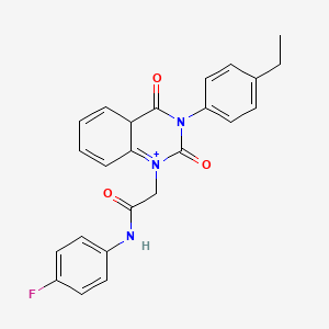 molecular formula C24H20FN3O3 B2880993 2-[3-(4-ethylphenyl)-2,4-dioxo-4aH-quinazolin-1-ium-1-yl]-N-(4-fluorophenyl)acetamide CAS No. 2097923-82-3