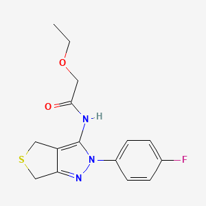 molecular formula C15H16FN3O2S B2881008 2-ethoxy-N-[2-(4-fluorophenyl)-4,6-dihydrothieno[3,4-c]pyrazol-3-yl]acetamide CAS No. 893937-66-1